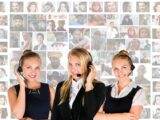 call center, headset, woman